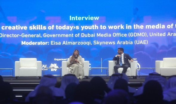  صوت الإمارات - منى المري تؤكد أمام الكونغرس العالمي للإعلام أن الإمارات تُصدّر المبادرات الملهمة إلى العالم