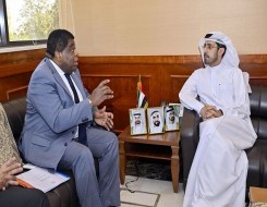  صوت الإمارات - عمر عبد الرحمن النعيمي ونظيره في "البرلمان الدولي" يبحثان تطوير علاقات التعاون