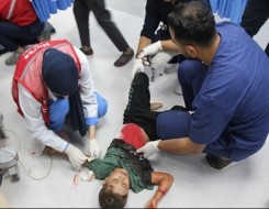  صوت الإمارات - إجلاء 14 مريضاً من مجمع ناصر الطبي إلى مستشفيات جنوب غزة