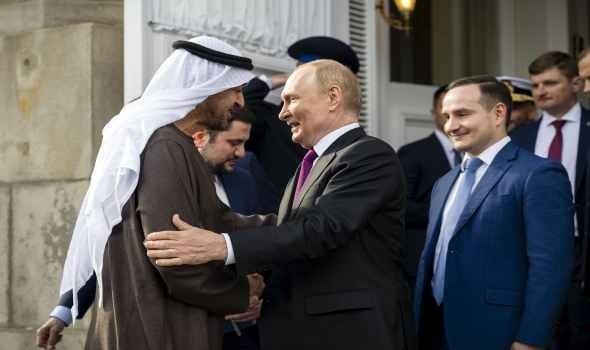 محمد بن زايد وبوتين يبحثان تعزيز الشراكة الإستراتيجية بين الإمارات وروسيا