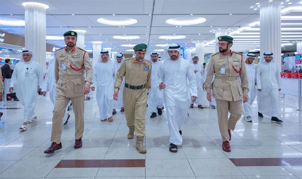  صوت الإمارات - حمدان بن محمد يشيد بفريق مطارات دبي وطيران الإمارات وفلاي دبي