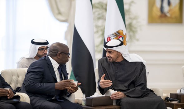  صوت الإمارات - الشيخ محمد بن زايد ورئيس سيراليون يبحثان تعزيز الشراكة الاقتصادية والتعاون التنموي بين البلدين