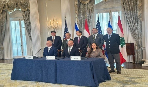  صوت الإمارات - لبنان وإسرائيل يوقعان اتفاقاً برعاية واشنطن ونتنياهو لا انسحاب دون نزع سلاح حزب الله ونفي السيطرة على مرتفعات علي الطاهر