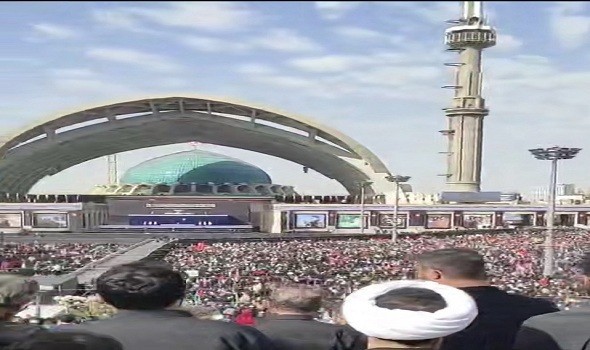  صوت الإمارات - جنازة علي خامنئي تجمع أقطاب النظام الإيراني وغياب مجتبى يثير التساؤلات وترمب يعلن وقف إطلاق النار لأسبوع